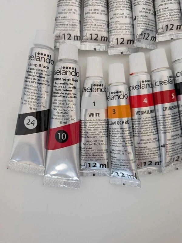 Lote de 18 tubos de pintura acrílica Crelando – photo 3